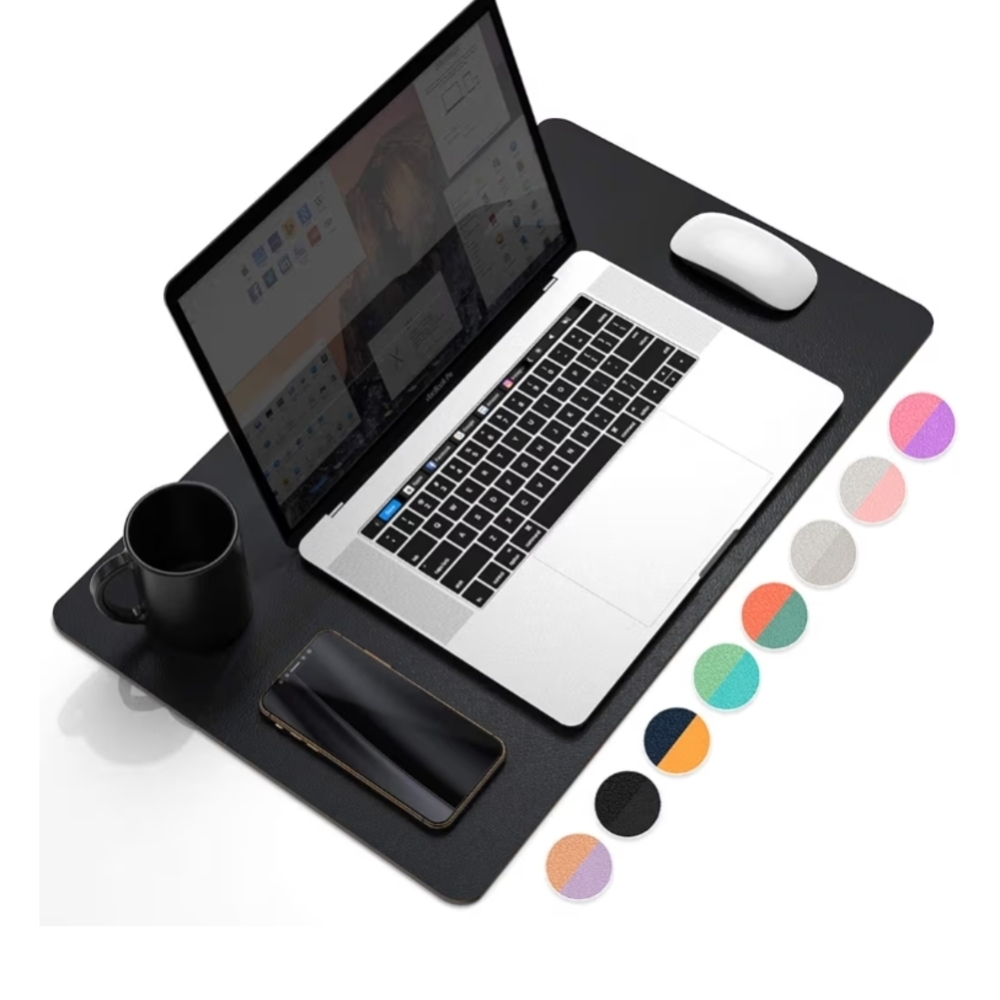 New Waterproof PU Leather Black Desk Mat for Home Office